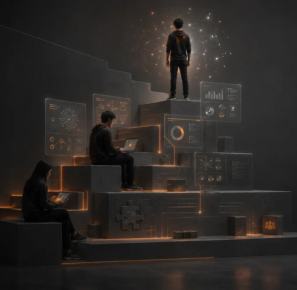 AI capability development through learning, research, and continuous knowledge building