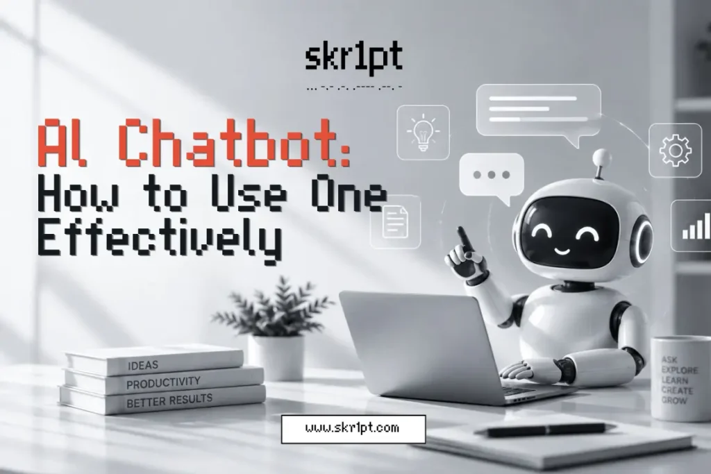 Illustration of an AI chatbot handling customer service queries.