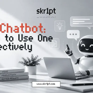 Illustration of an AI chatbot handling customer service queries.